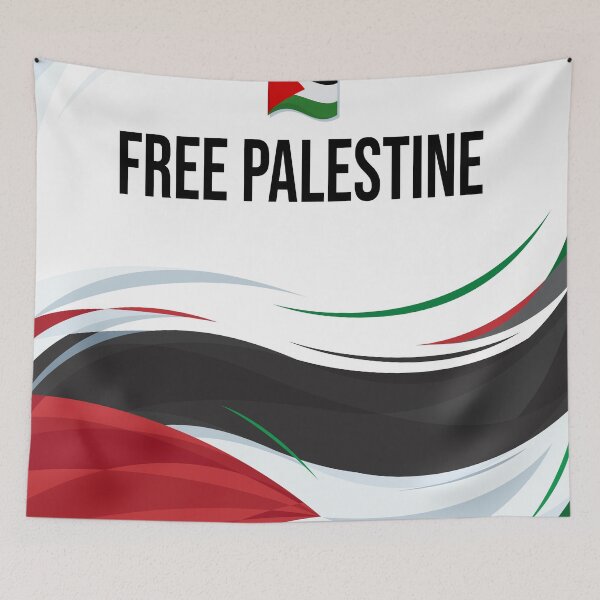 Item preview, A painting of solidarity with the Palestinian people, calling for a free Palestine designed and sold by TrendsDesign ⭐⭐⭐⭐⭐.