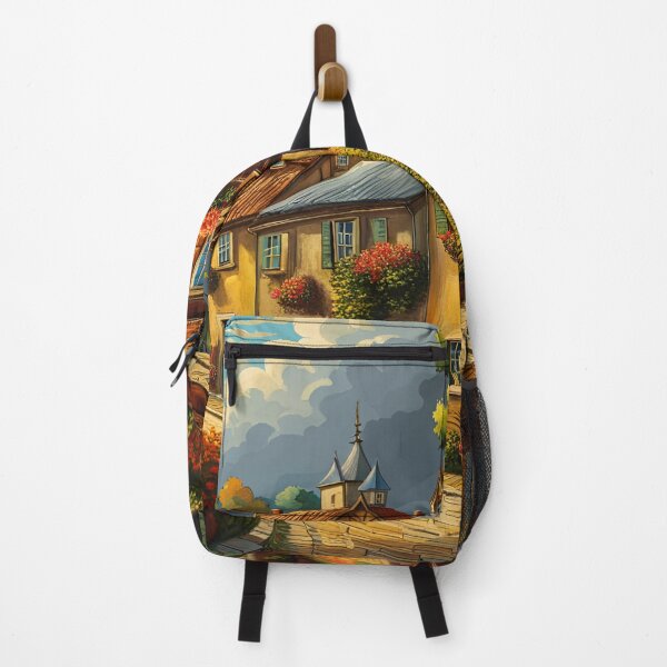 Artikelvorschau, Country Village, Impasto, Ai Generated Art entworfen und verkauft von ACC .