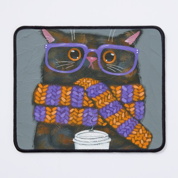 Item preview, Tortie Autumn Coffee Cat designed and sold by KilkennyCat Art.