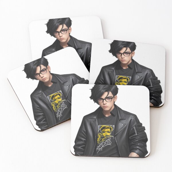 Item preview, Cute boy with glasses playing the bad boy. designed and sold by DarksKings5000.