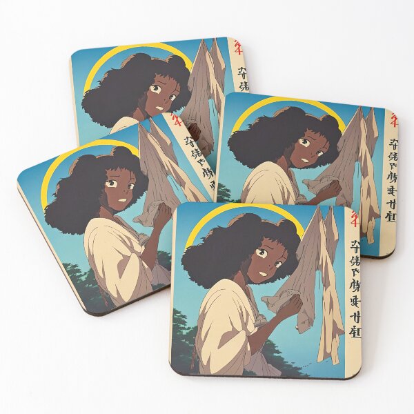Item preview, Enchanting studio ghibli inspired black girl illustration designed and sold by cloverstudio.