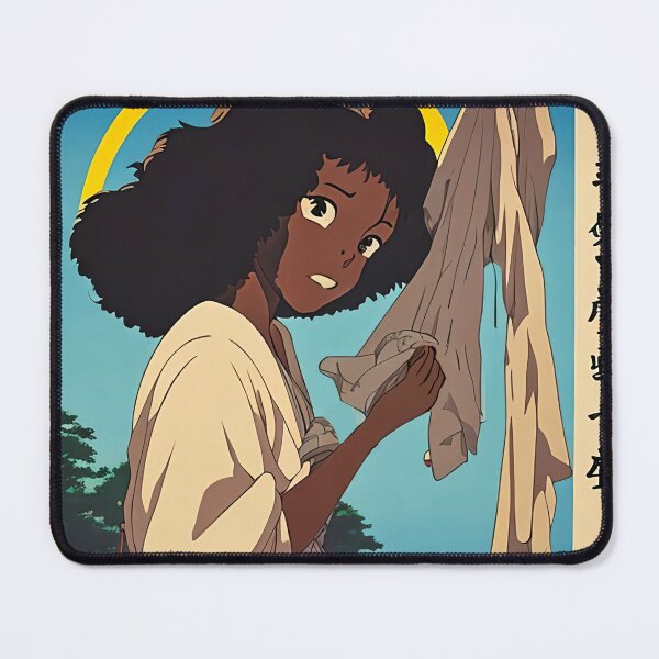 Item preview, Enchanting studio ghibli inspired black girl illustration designed and sold by cloverstudio.