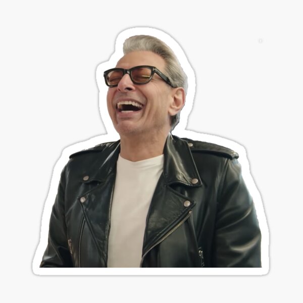 Jeff Goldblum Laughing Sticker