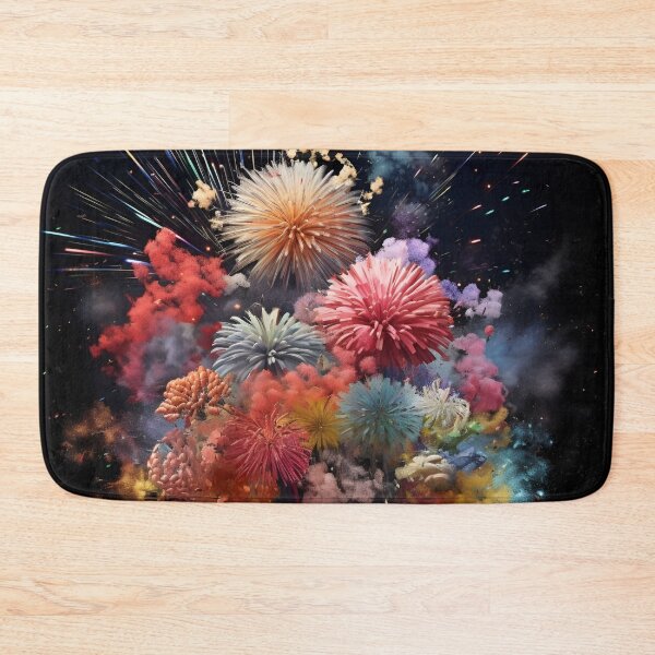 Item preview, Fireworks made of flowers digital art print designed and sold by dcrc.