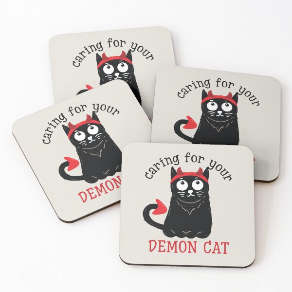 Item preview, Caring for your demon cat black cat designed and sold by stripedcarpet.