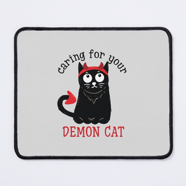 Item preview, Caring for your demon cat black cat designed and sold by stripedcarpet.