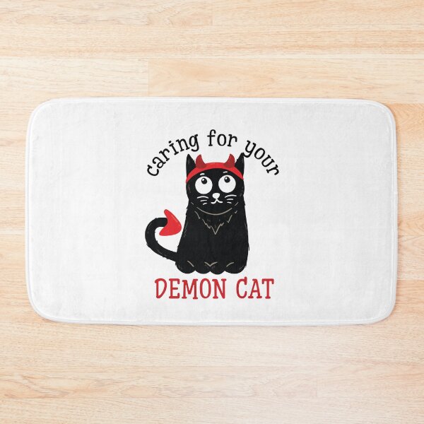 Item preview, Caring for your demon cat black cat designed and sold by stripedcarpet.