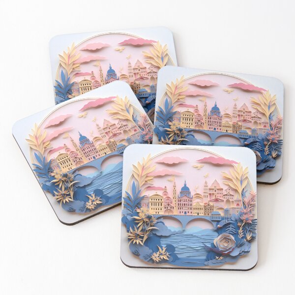 Item preview, Paper Sunrise Town designed and sold by LittleFirework.