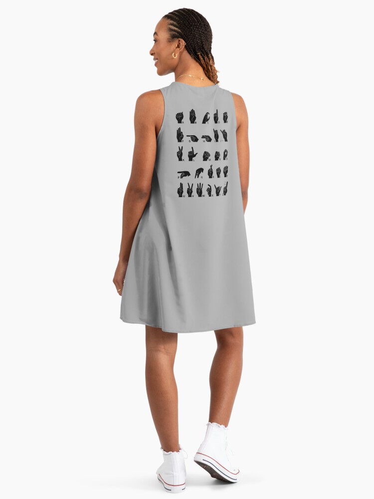 ASL American Sign Language Alphabet I" A-Line Dress for Sale by  lemon-pepper | Redbubble