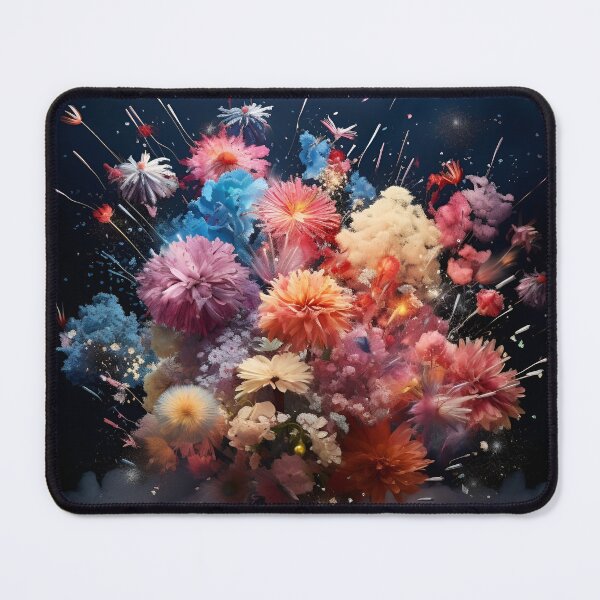 Item preview, fireworks made of flowers digital art print designed and sold by dcrc.