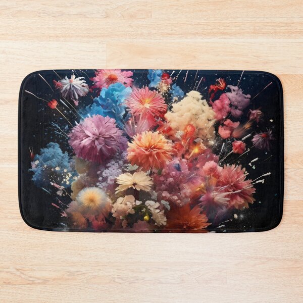 Item preview, fireworks made of flowers digital art print designed and sold by dcrc.