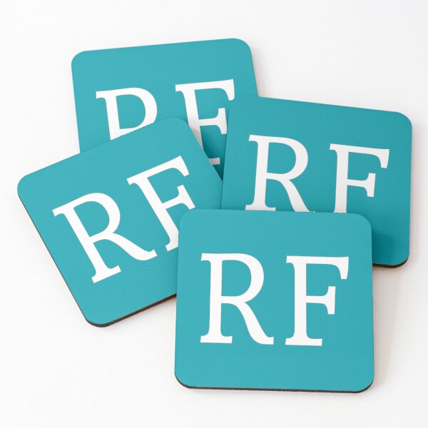 Item preview, RF Initials Monogram Elegant White Letters designed and sold by Jeallan Designs.