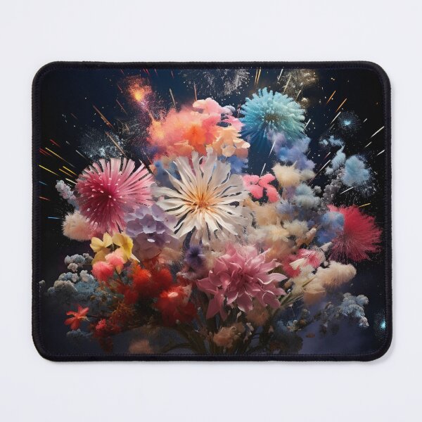 Item preview, fireworks made of flowers digital art print designed and sold by dcrc.