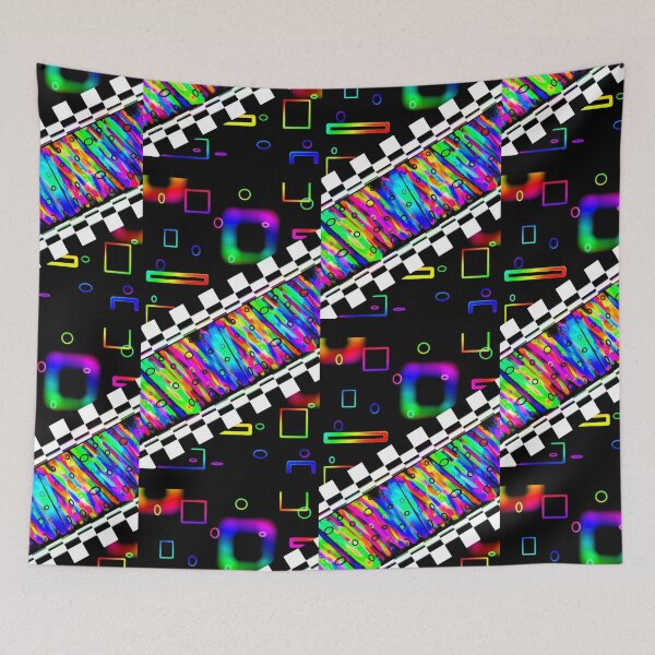 Item preview, Psychedelic Neon 80s style Moonstone Galaxy Bridge designed and sold by neonmoonwaves.