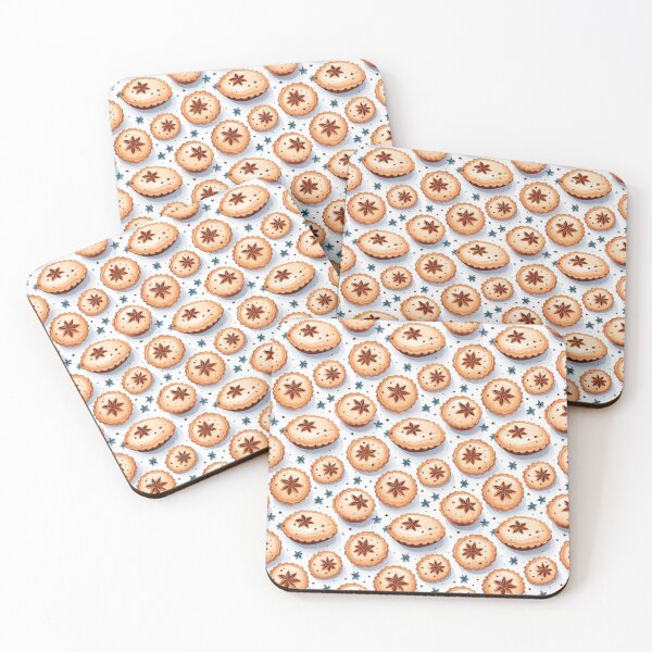 Item preview, Festive Christmas Mince Pies Pattern designed and sold by Blue-Banana.