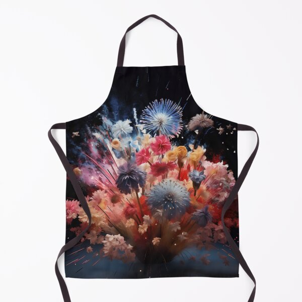 Item preview, fireworks made of flowers digital art print designed and sold by dcrc.