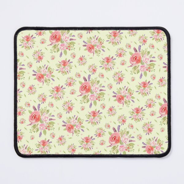 Item preview, Watercolor Flower Bouquet Pattern Mint, Purpel, Rose with Lavender designed and sold by VictoriaBonn.