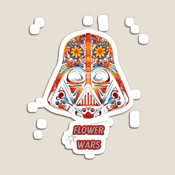 Vista previa del artículo con la obra «Flower Wars: una versión floral de Darth Vader», diseñado y vendido por alaa-mously.