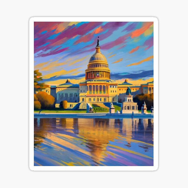 Item preview, Dawn over the Capitol designed and sold by ArtsDestination.
