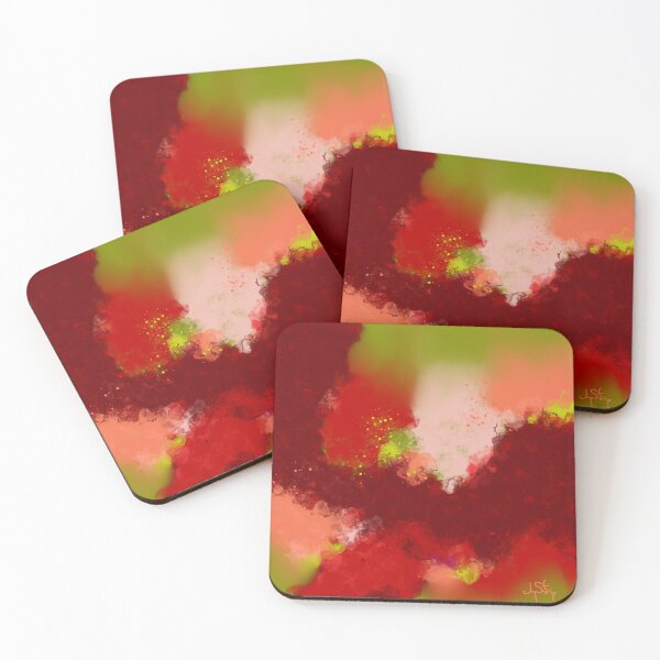 Item preview, Burgundy Romance - Red Orange Green Abstract designed and sold by Joey Santiago.