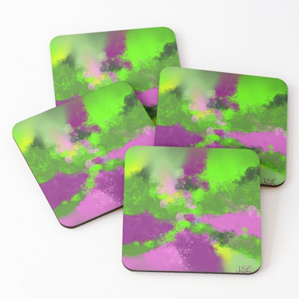 Item preview, Flowers In The Wild Yellow Green Red Violet Abstract designed and sold by Joey Santiago.