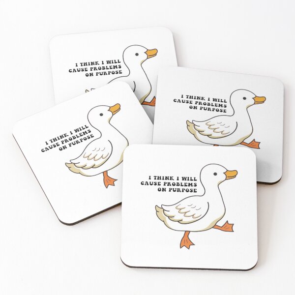 Item preview, I Think I Will Cause Problems On Purpose Funny Goose Honk Bonk Meme designed and sold by Jesticker.