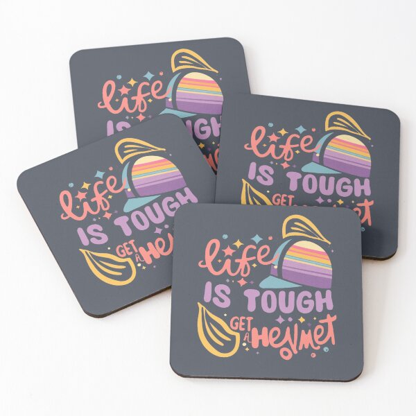 Item preview, Funny Graphic saying Life Is Tough Get A Helmet designed and sold by INK-Creations.