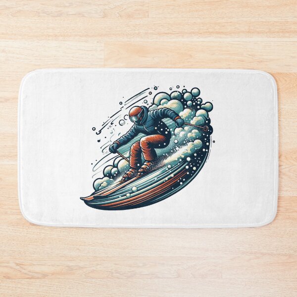 Item preview, Retro Mogul Skiing with snow trails designed and sold by ElLocoMus.