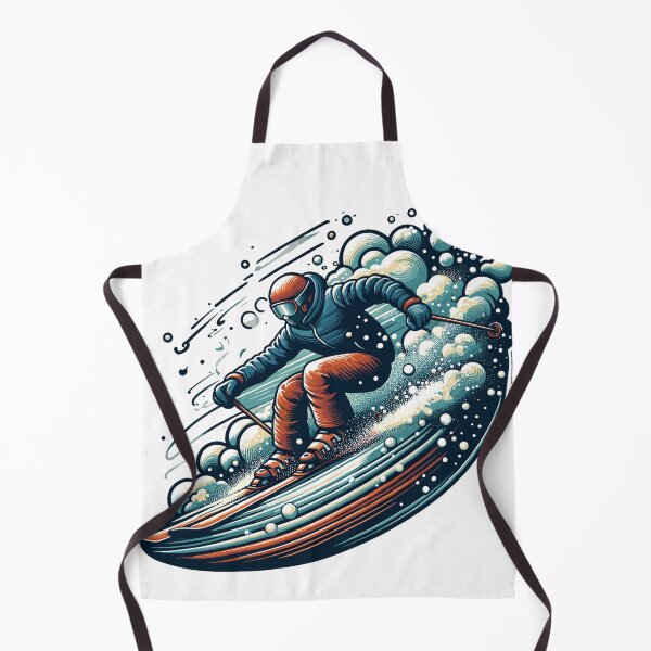 Item preview, Retro Mogul Skiing with snow trails designed and sold by ElLocoMus.