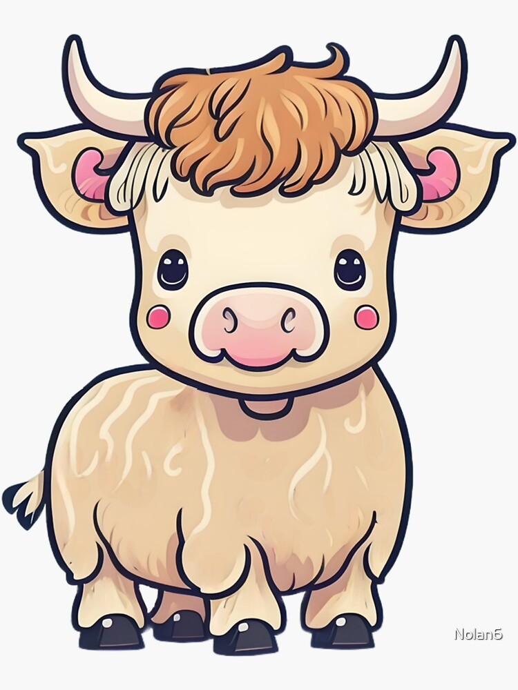 White Scottish Highland Cow