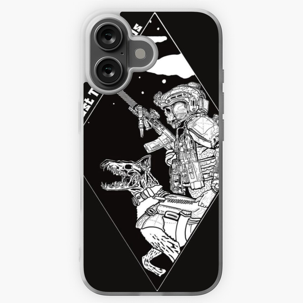 Vista previa del artículo con la obra «Funda blanda para iPhone», diseñado y vendido por EnlistedScum.