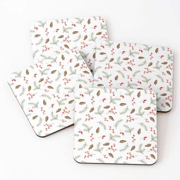 Item preview, Christmas Floral Pine and Berries Pattern designed and sold by lalunadraw1.