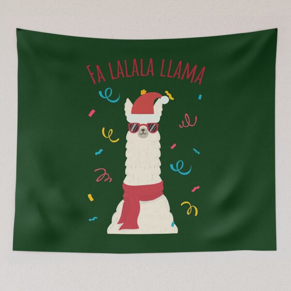 Item preview, Fa Lalala Llama. Cheerful Festive Llama Lovers designed and sold by Rebel-Design.