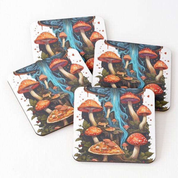 Item preview, Amanita Tea Santa Clause Mushrooms on Pizza designed and sold by wojysmokes.