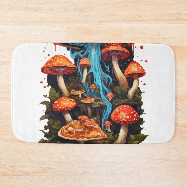 Item preview, Amanita Tea Santa Clause Mushrooms on Pizza designed and sold by wojysmokes.