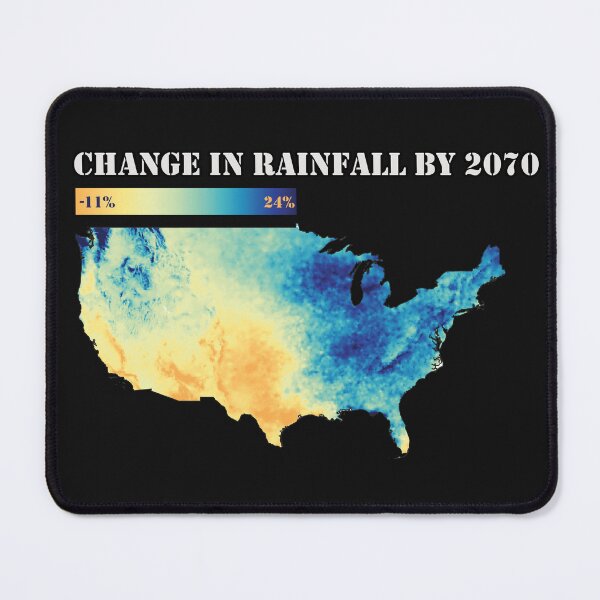 Item preview,  Climate Change: U.S. Rainfall map in 2070, in Blue and yellow 2 designed and sold by DreamingBeetle.