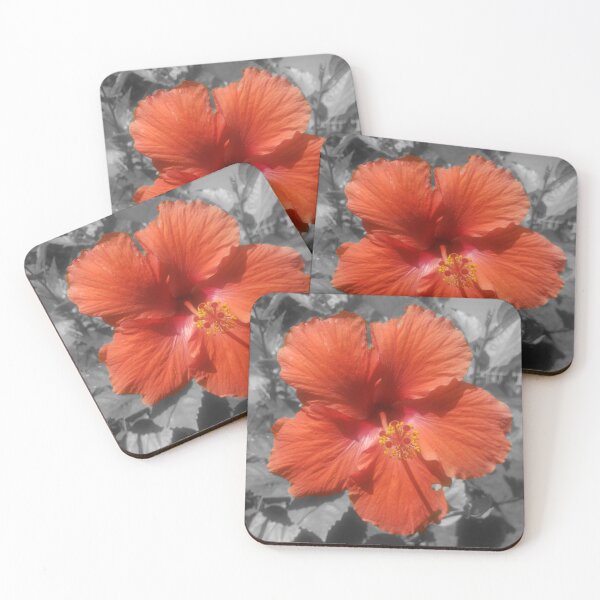 Item preview, Red Darling Hibiscus with Grey Background designed and sold by HometownMerch.