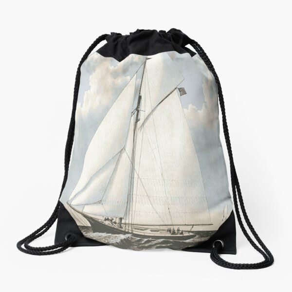 VINTAGE YACHT Pop Art Drawstring Bag