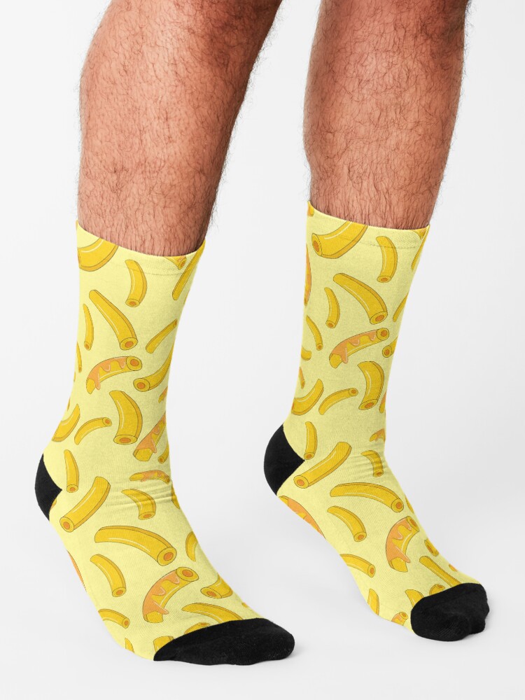 Thumbnail 3 of 5, Socks, Mac n Cheese Vector Pattern designed and sold by CutiesNKink.