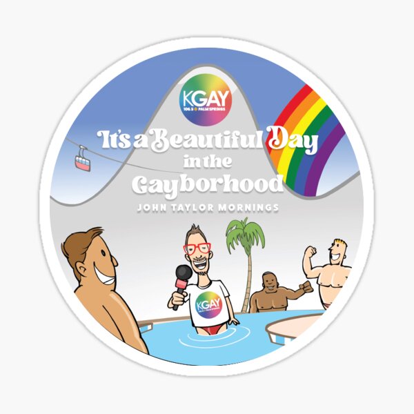 Gayborhood John Taylor KGAY 106.5 Sticker