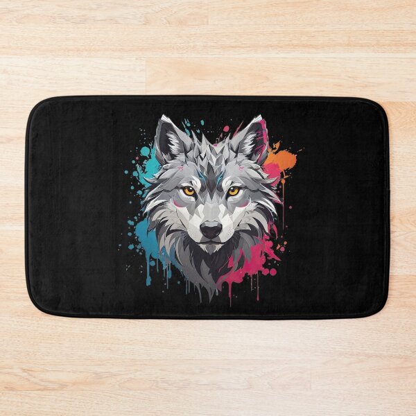 Item preview, Cute Colorful Wolf in Low Poly and Graffiti Style designed and sold by MindSmith.