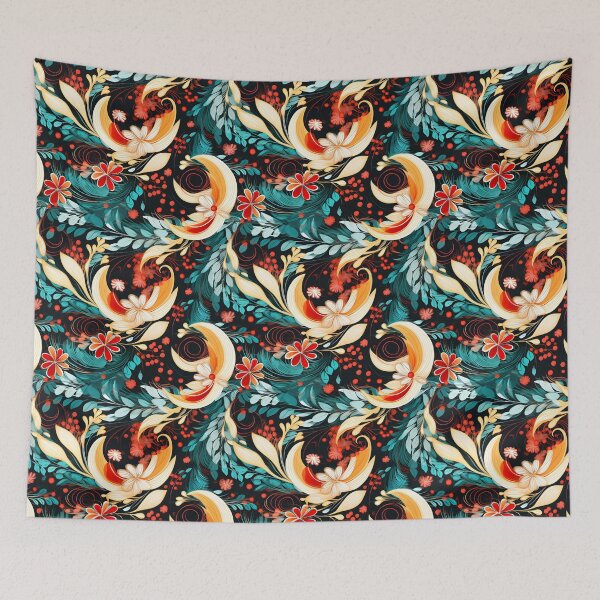 Item preview,  Boho Sun 1980s,Vintage Sunflower Boho,vintage sunflower Tapestries,Gypsy Sunflower Scarves  designed and sold by Aopo Chaloemphon.