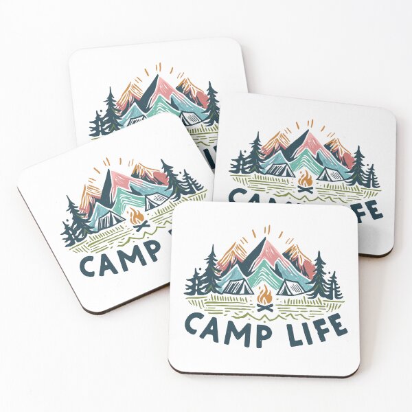 Item preview, CAMP LIFE - Sticker, Hat, Pin, Magnet, Hoodie, Mug, etc designed and sold by cloudhiker.