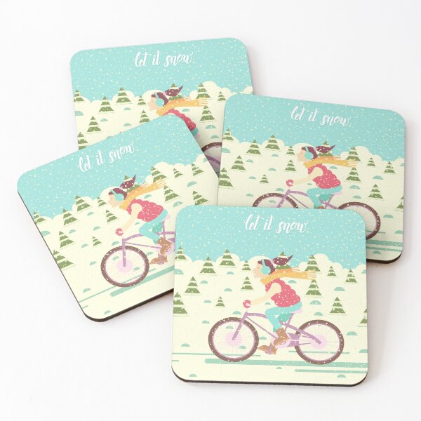 Item preview, Let it snow. Girl on bicycle designed and sold by Tabiti A.