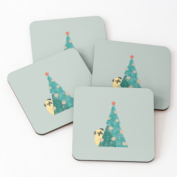 Item preview, Minimal Christmas Pug designed and sold by Huebucket.