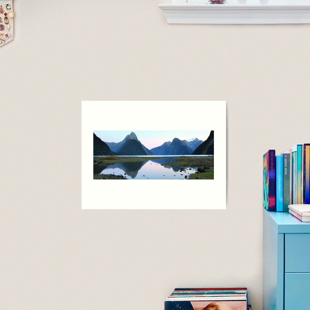 Milford Sound Dawn, South Island, New Zealand Art Print