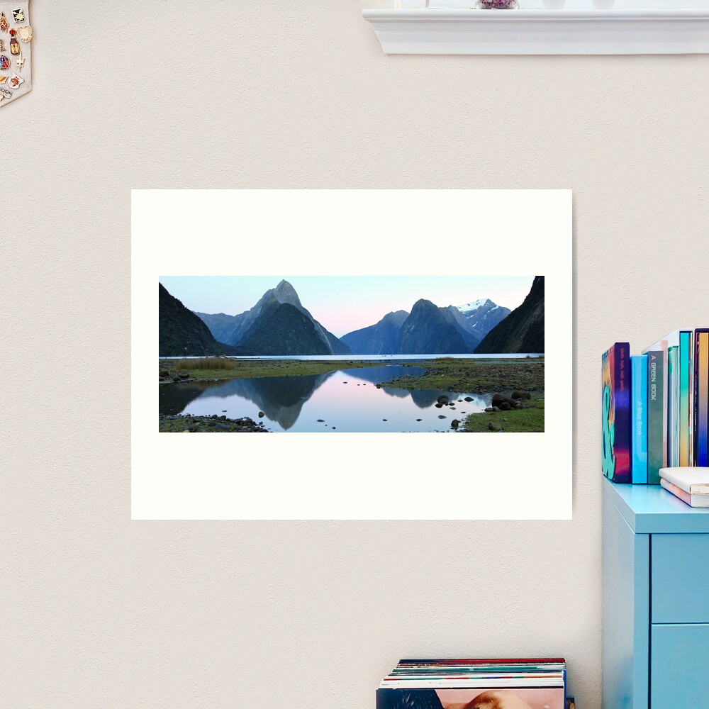 Milford Sound Dawn, South Island, New Zealand Art Print