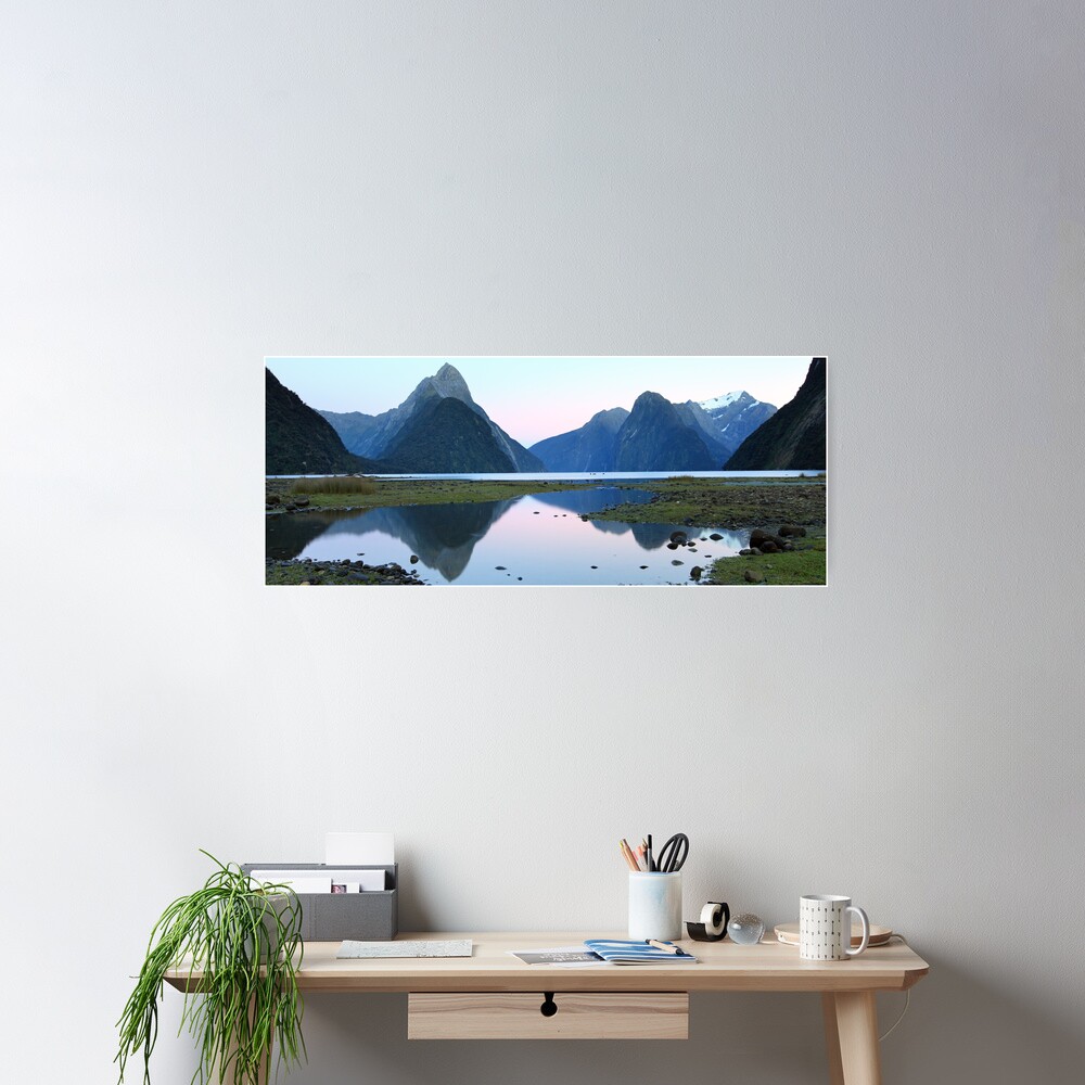 Milford Sound Dawn, South Island, New Zealand Poster