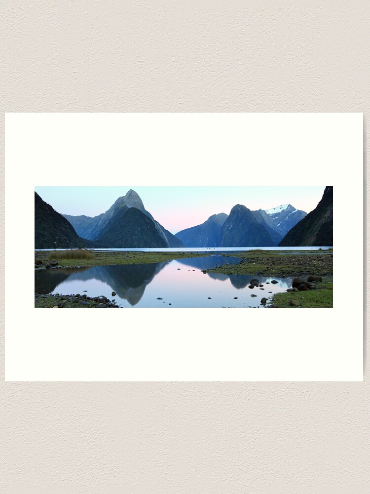 Alternate view of Milford Sound Dawn, South Island, New Zealand Art Print