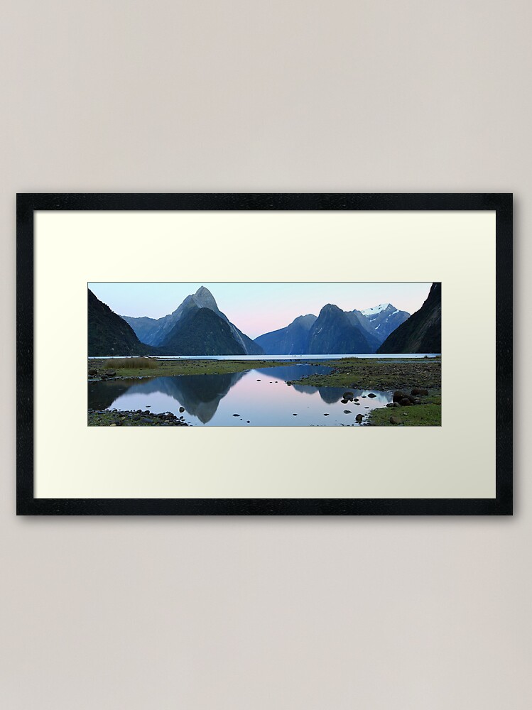 Alternate view of Milford Sound Dawn, South Island, New Zealand Framed Art Print